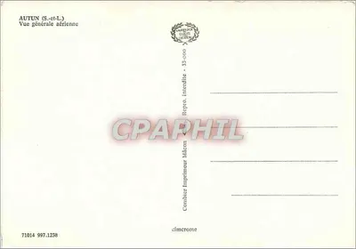 Autun (Saône-et-Loire) — Ogólny widok z lotu — Wydawca Combier, nr 71014 997.1238 — Rewers
