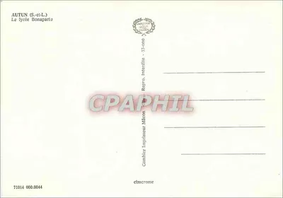 Autun (S.-et-L.) — Liceum Bonaparte — Imprimeur Combier — Rewers