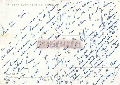 Pejzaż — rysunek olejny — Mayltain Jassy — Rewers