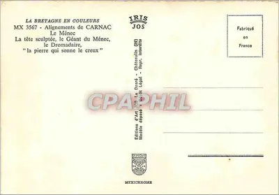 Le Ménez Carnac — Piedras curiosas — Ediciones de Arte Jos — Reverso