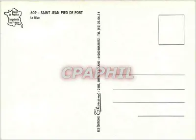 Saint Jean Pied de Port — vista do canal e das casas — Éditions Chouand, n°609 — Verso