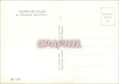 Montpellier (Hérault) — Saint-Pierre Cathedral — Art Martel Editions, No. 1173 — Back