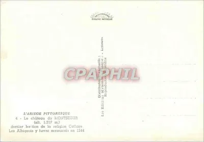 O castelo de Montsegur — Ariege pittoresque — Éditions Naturelles — Verso