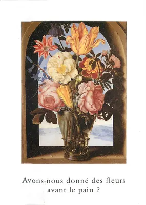 Bouquet dans une arcade — Musée du Louvre — Photo Roger-Viollet
