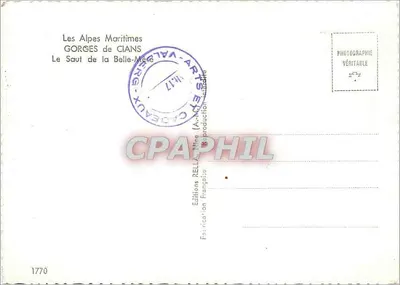 Alpes-Maritimes — Gorges de Cians, Le Saut de la Belle-Mère — Editions Rella — Back