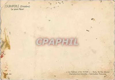 Quimperlé (Finistère) — O ponte florido — Les Éditions d'Art YVON, n° K.34 — Verso