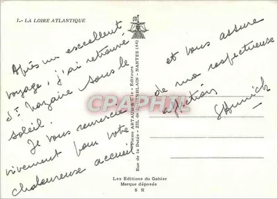 Loire-Atlantique — Cartolina panoramica con mappa e siti — Editori ST. Nazaire & Cie - Nantes — Verso
