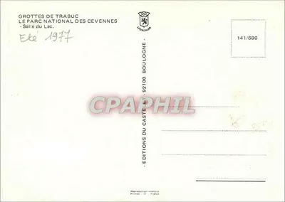 Jaskinie Trabuc — Sala Jeziora — Éditions du Castellet, Boulogne — Rewers