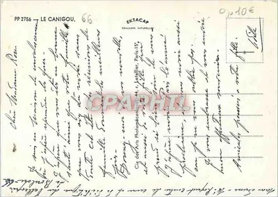 O Canigou — Vista panorâmica nevada — Ektacap, Paris — Verso