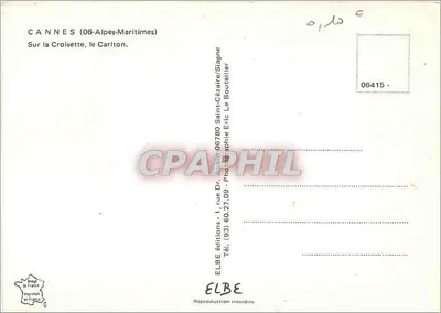 Cannes - Das Carlton — Verlag ELBE, Seriennummer 06415 — Rückseite