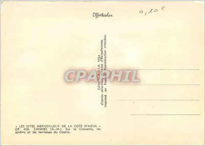 Cannes — Giardini e terrazze del Casinò — Éditions ADIA, Nîmes — Verso