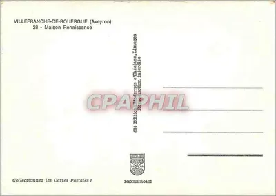 Villefranche-de-Rouergue — Casa Rinascimentale — Edizioni Mexichrome — Verso