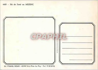 Esqui de fundo no MEZENC — Editor PIGNOL DENIS, 43750 Vals-Près-Le Puy — Verso