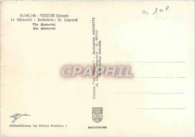 Memorial de Verdun 1918 — Editor IRIS — Verso