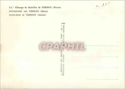 Campos de Batalha de Verdun (Meuse) — Colagem de monumentos e cemitérios — Editor Combiér — Verso