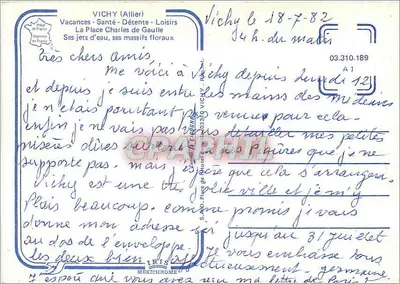 Vichy (Allier) — Plac Charlesa de Gaulle — wydawca IRIS — Rewers