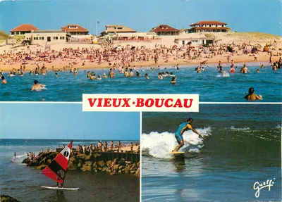 Vieux-Boucau — praia animada, véu e surfe — edição Guelfi