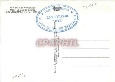 Jezioro Gaube — Vignemale — Wydawnictwo P. Chambon — Rewers