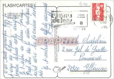 Villard de Lans — Widok na zasneżone góry — Flash'Cartes — Rewers