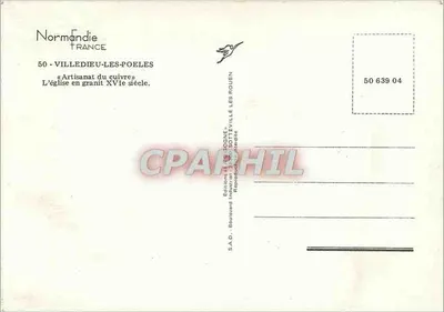 Villedieu-les-Poêles — A igreja de granito do século XVII — Edições Normandia — Verso