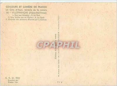 Villefranche-sur-Mer — widok panoramiczny — Wydawnictwo Jean-Jaurès — Rewers