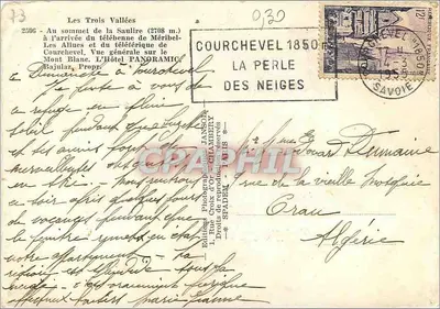 Les Trois Vallées — Widok z wierzchołka Saulire (2708 m) — Jansson Paris — Rewers