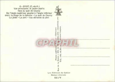 Binic — Porto di Piacere — Artaud & Cie, Nantes — Verso
