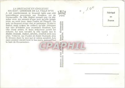 Leyenda de la ciudad de Ys — Ediciones d'Art Jos, serie MX 2147 — Reverso