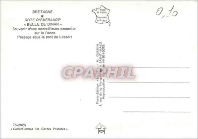 Przejście pod mostem Lessart — Bretagne — wydawca Emgé, nr 76.2825 — Rewers