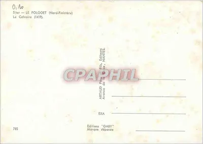 O Calvário — Le Folgoet (Finistère) — Edições Gaby — Verso