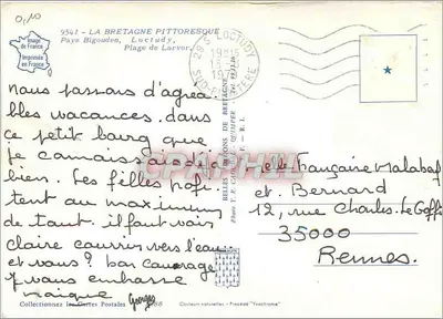 Praia de Larvotto — Pays Bigouden — Éditions de Bretagne — Verso