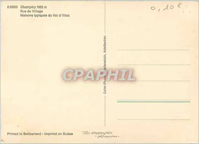 Champéry — Typowe domy z Doliny Illiez — Fot. Klopfenstein — Rewers