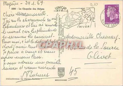 La Chiesa delle Nevi — Megève — Editore IRIS, n° 3083 — Verso