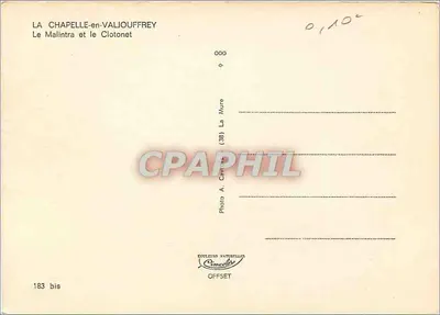 La Chapelle-en-Valjouffrey — Le Malintra et le Clotonet — Foto A. Cavillier, Comp. Naturelles — Rewers