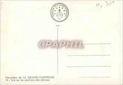 Klasztor La Grande-Chartreuse — Widok na namioty oficerów — Graphiphil — Rewers