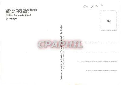 Châtel — panorama wsi — Studio Yvan Cailleyard — Rewers