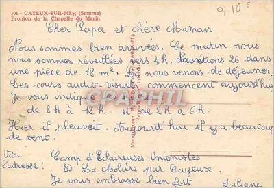 Capela do Marin — Fronthon da capela — Cayeux-sur-Mer (Somme) — Verso