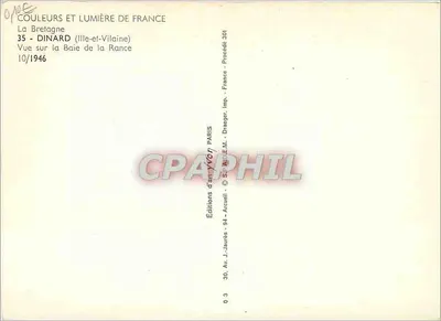 Dinard — Vista sobre a Baía da Rance — Éditions J. Jaurès — Verso