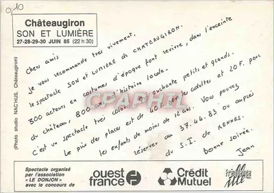 Châteaugiron — Som e Luz da Época — Espetáculo organizado pela associação 'Le Donjon' — Verso