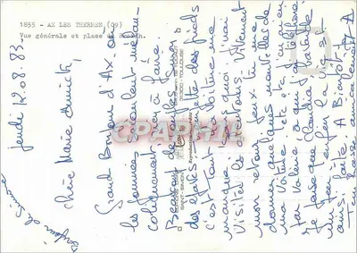 Ax-les-Thermes — rainha do Ariège — editor SANT-SIMON — Verso