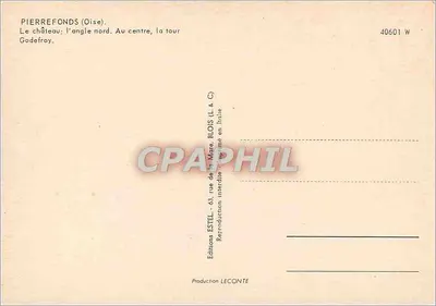 Pierrefonds (Oise) — Zamek, zachodni róg, wieża Godefroy — Wydawnictwo ESTEL — Rewers