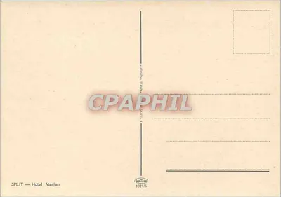 SPLIT — Hotel Marjan — editor Količić, n° 1021/6 — Verso