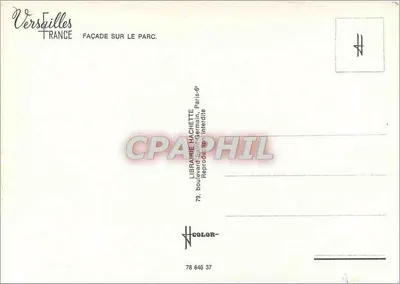 Versajles — Façada na ogród — Wydawnictwo Hachette — Rewers