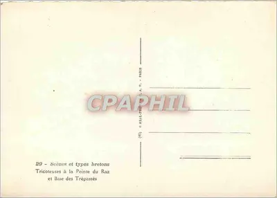 Strickereien an der Pointe du Raz — Bucht der Toten — REAL-PHOTO L.A.P. PARIS — Rückseite