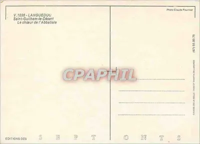 Saint-Guilhem-le-Désert — O coro da Abadia — Éditions des Septonts — Verso