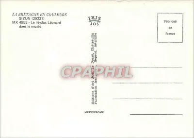 Lit-clos Léonard — Sizun (29237) — Éditions d'Art Jos — Verso