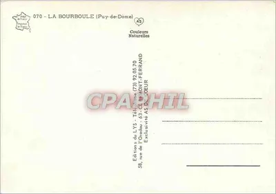 La Bourboule (Puy-de-Dôme) — legenda o Babette — wydawnictwo LYS — Rewers