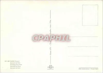 Paryż — widok panoramiczny — wydawca Ricardo de Ojo, nr 109 — Rewers