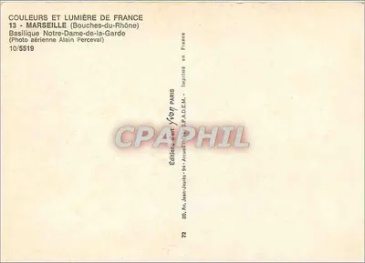 Basílica de Notre-Dame-de-la-Garde — Marsella — Ediciones Jean-Jaurès — Reverso