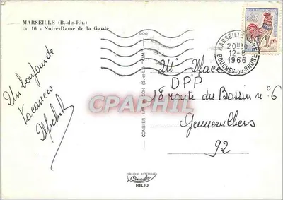 Notre-Dame de la Garde — Marselha — editor Combiér Hélios — Verso